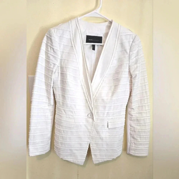BCBGMaxazria Adrianne White Blazer Jacket Size XS - Picture 1 of 5